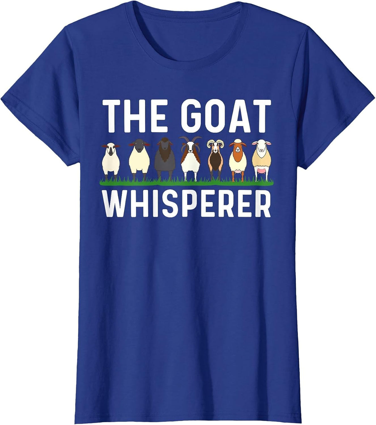 Funny Goat Design Men Women Kid Farm Animal Pygmy Goat Lover T-Shirt - Royal Blue