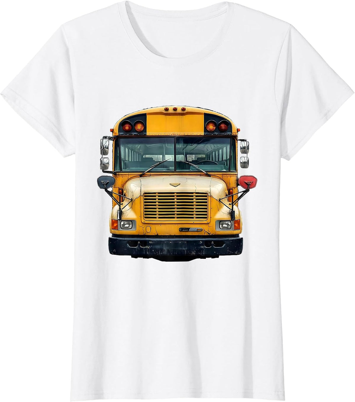 School Bus Driver Distressed Funny Halloween Costume T-Shirt - White