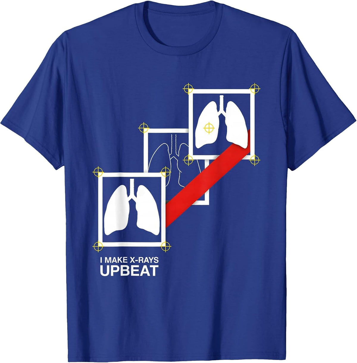 I Make X-Rays Upbeat Bauhaus Modernist Radiology Tech Gift T-Shirt - Royal Blue