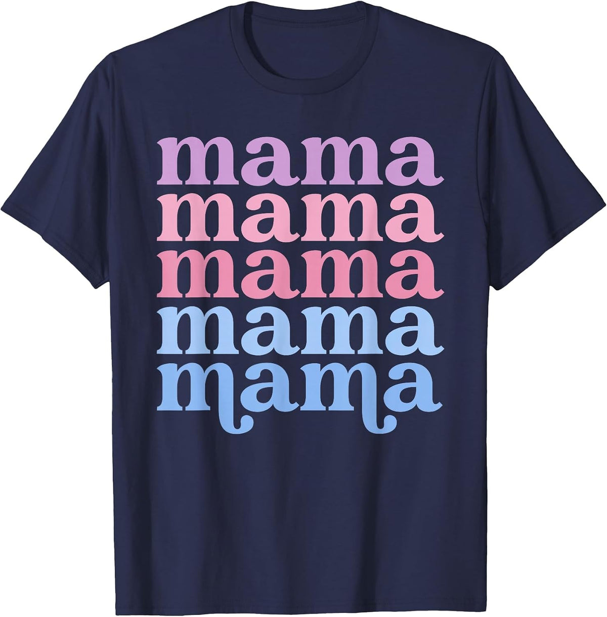 Retro Mama Tee for Women Retro Mom, Mommy for Mothers Day T-Shirt - Navy Blue