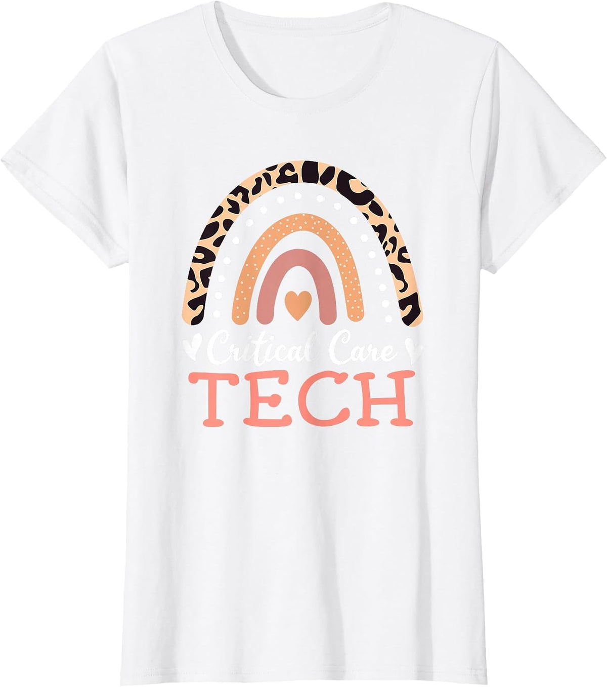 Critical Care Tech Rainbow EMT Emergency Medical Technician T-Shirt - White