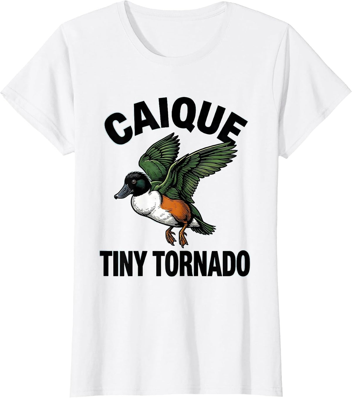 Caique, Tiny Tornado Funny Bird Lover Parakeet Humor T-Shirt - White