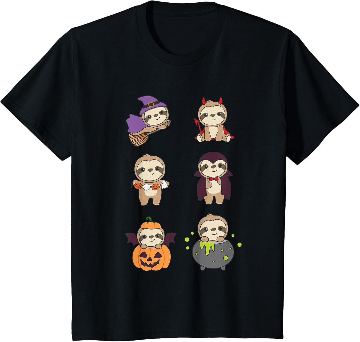 Sloth Halloween Costume Sloths Halloween T-Shirt - Black