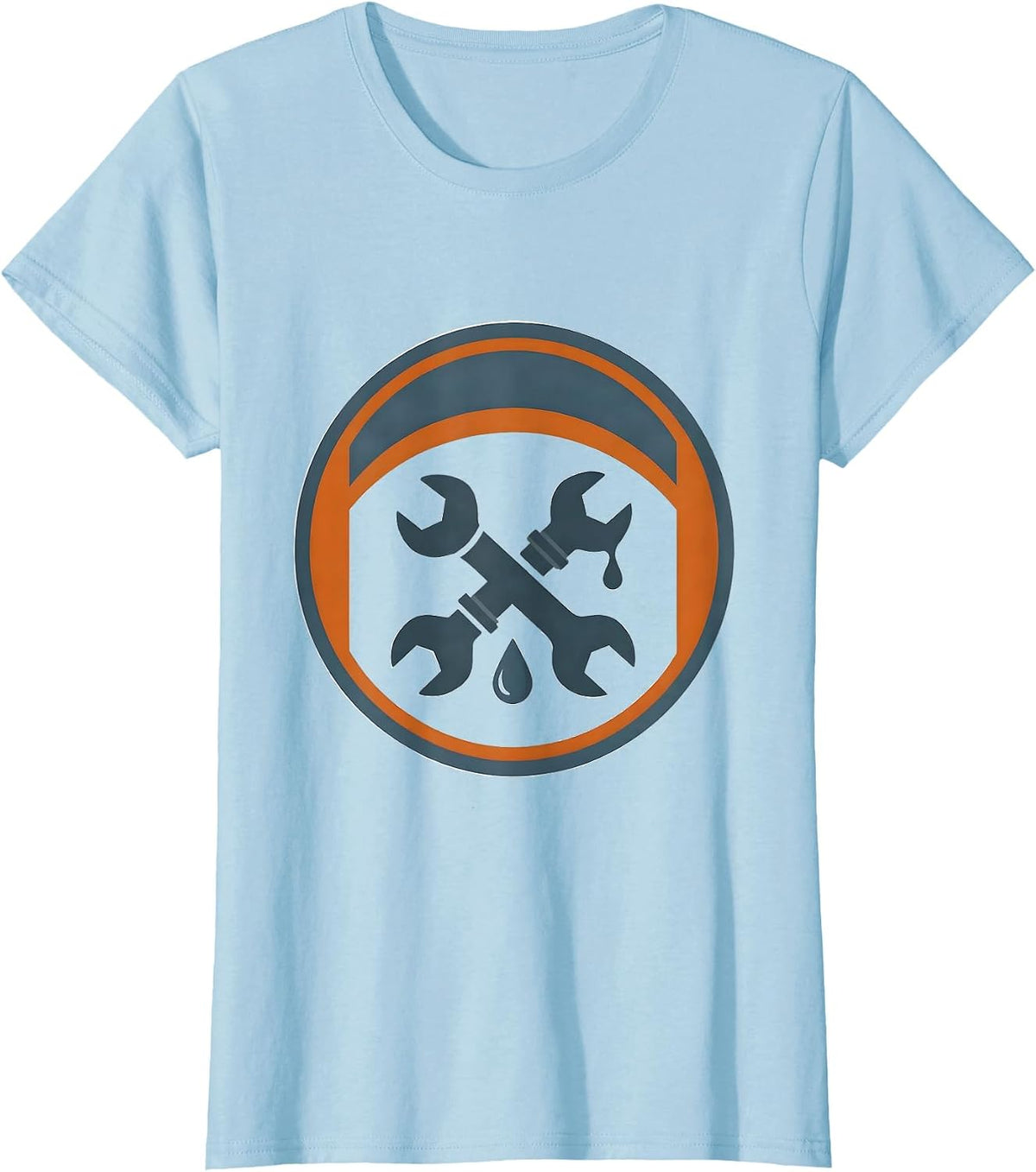 Women's Dad Fixing Leaky Pipe Under Kitchen Sink T-Shirt - Baby Blue