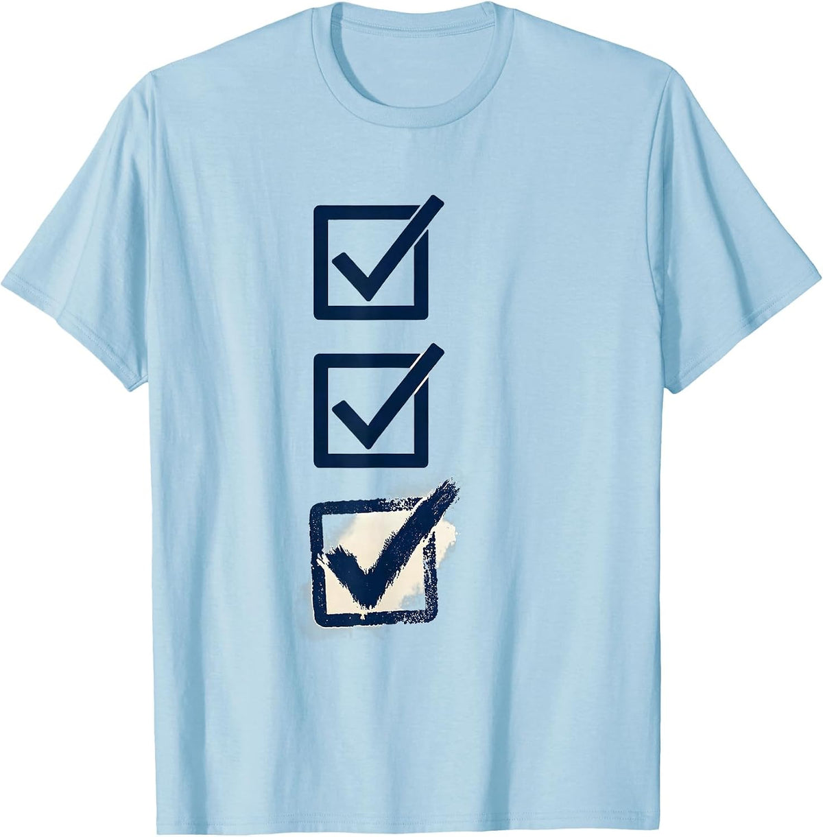 Men's Ballot Box Stamp Political Satire Humor T-Shirt - Baby Blue