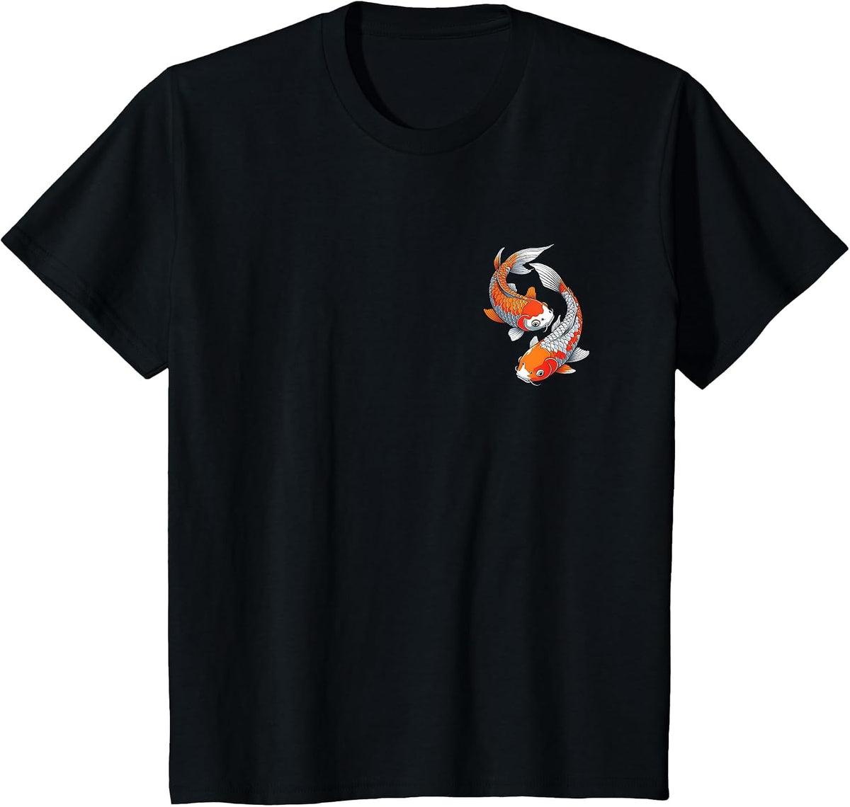 Japanese Koi Fish Yin Yang T-Shirt - Black
