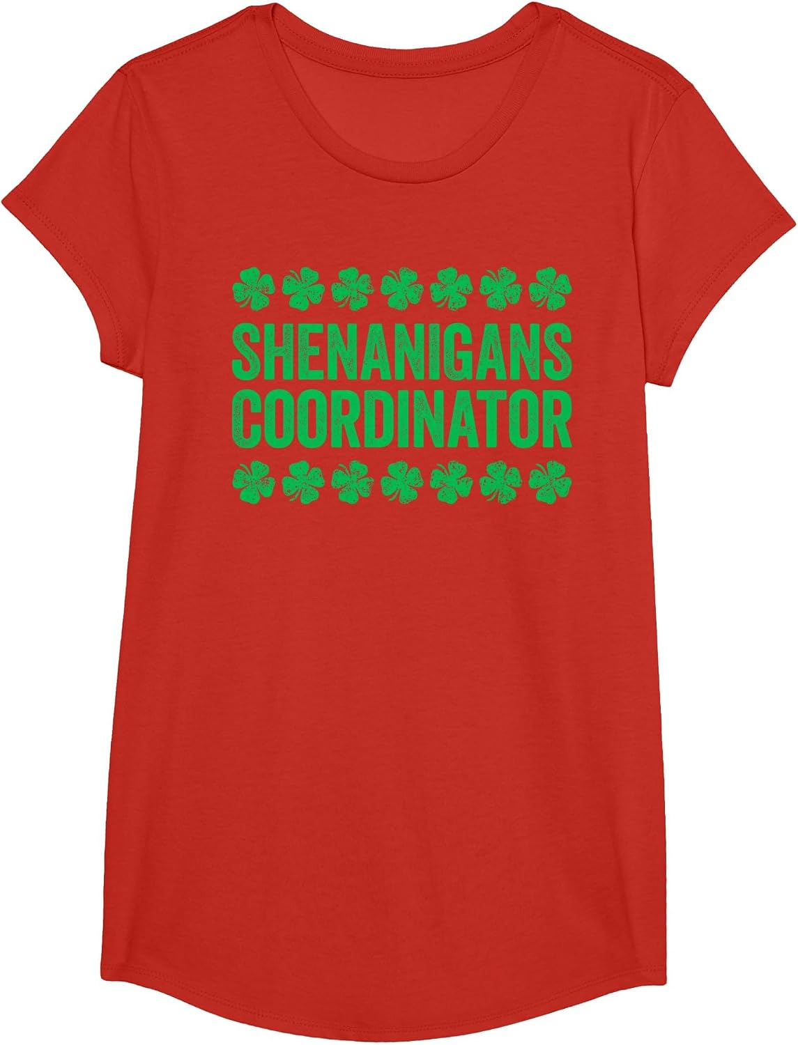 Shenanigans Coordinator Shirt Men Women Kids St Patricks Day T-Shirt - Girls Red