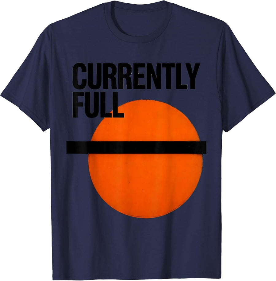 Currently Full Brutalist Lunar Cycle Astronomy Astrology T-Shirt - Navy Blue