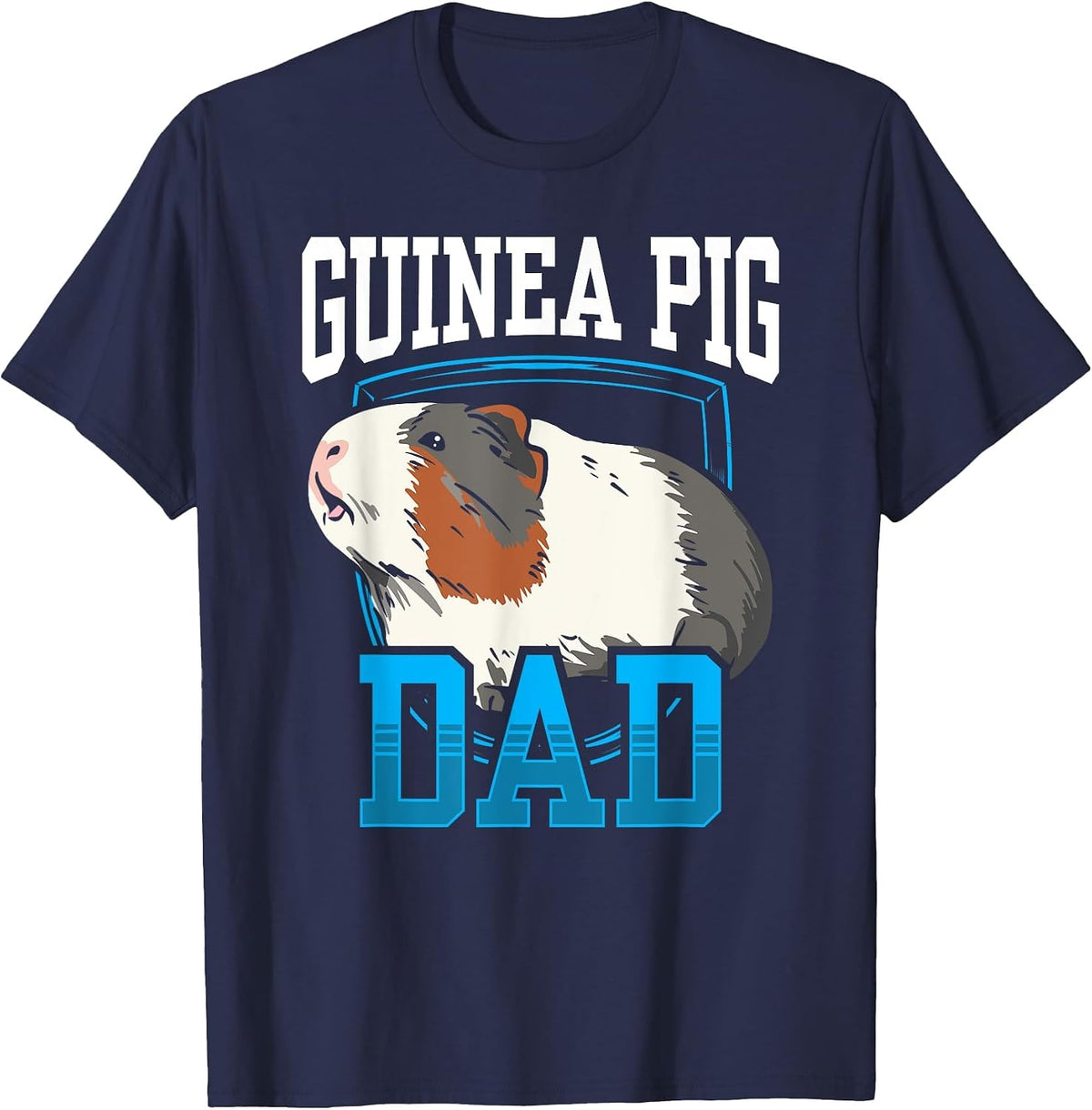 Guinea Pig Dad Pet Lover Animal Cute T-Shirt - Navy Blue