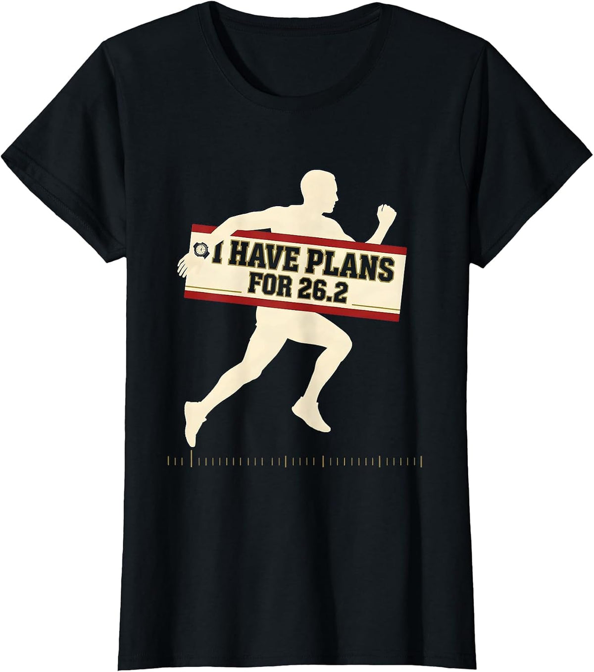 I Have Plans For 26.2 Funny Runner Marathoner Gift T-Shirt - Black
