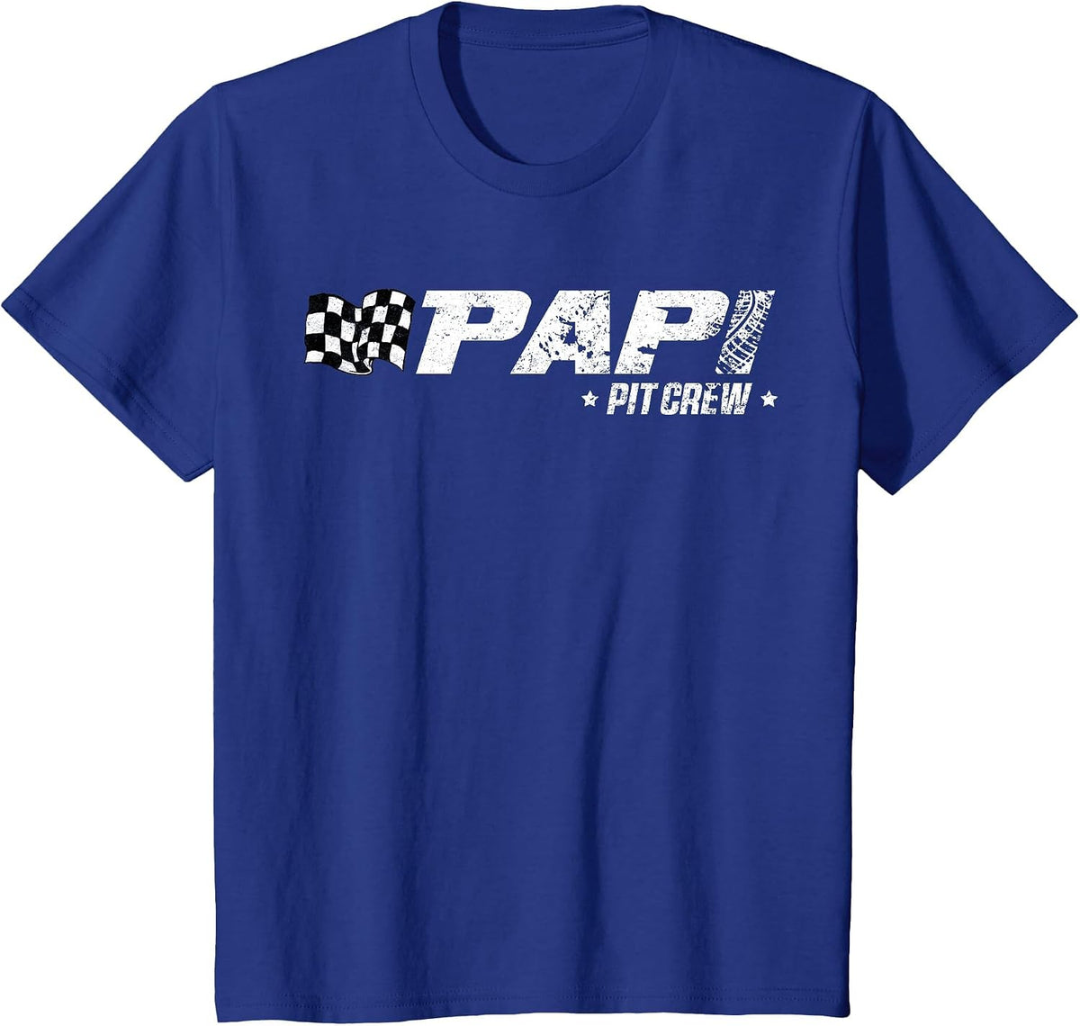 Papi Pit Crew Race Car Birthday Family Racing T-Shirt - Royal Blue