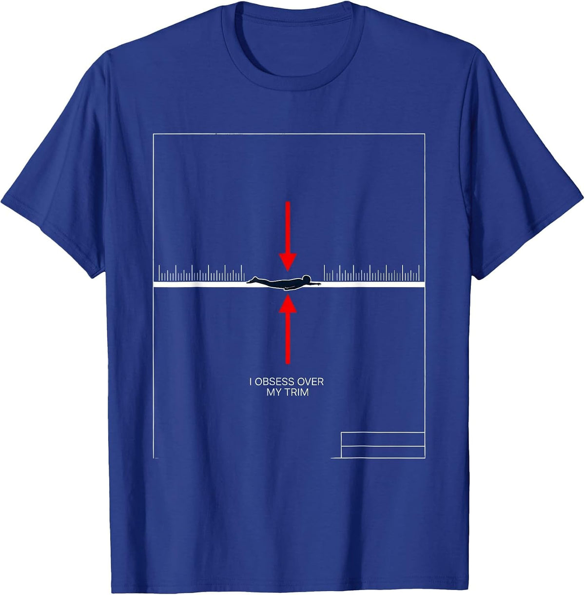 Men's I Obsess Over My Trim Funny Scuba Diving Diver Humor T-Shirt - Royal Blue