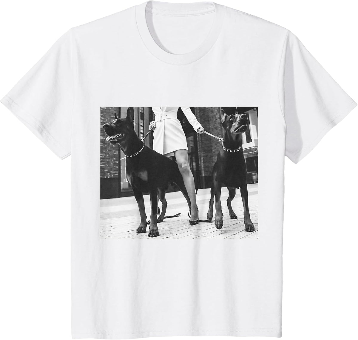 Beware Dobermans on Duty T-Shirt - White