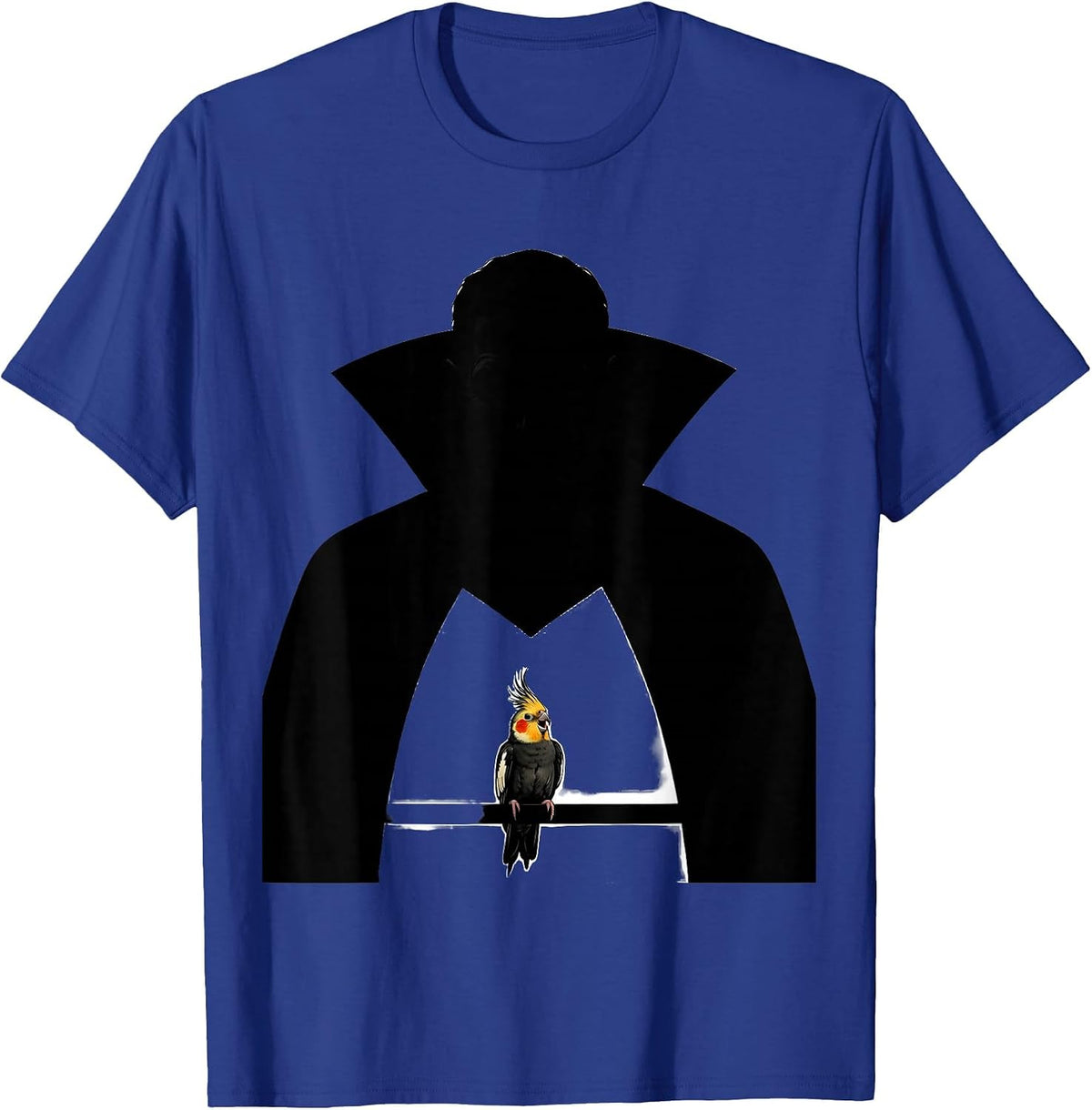 Vampire Cape Cockatiel Bird Lover Halloween Humor T-Shirt - Royal Blue