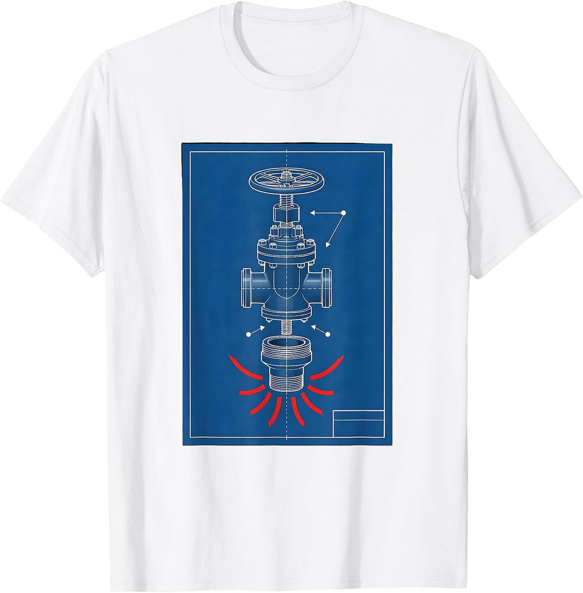 Men's Pressure Relief Valve Funny Plumber Pipefitter Occupation T-Shirt - White