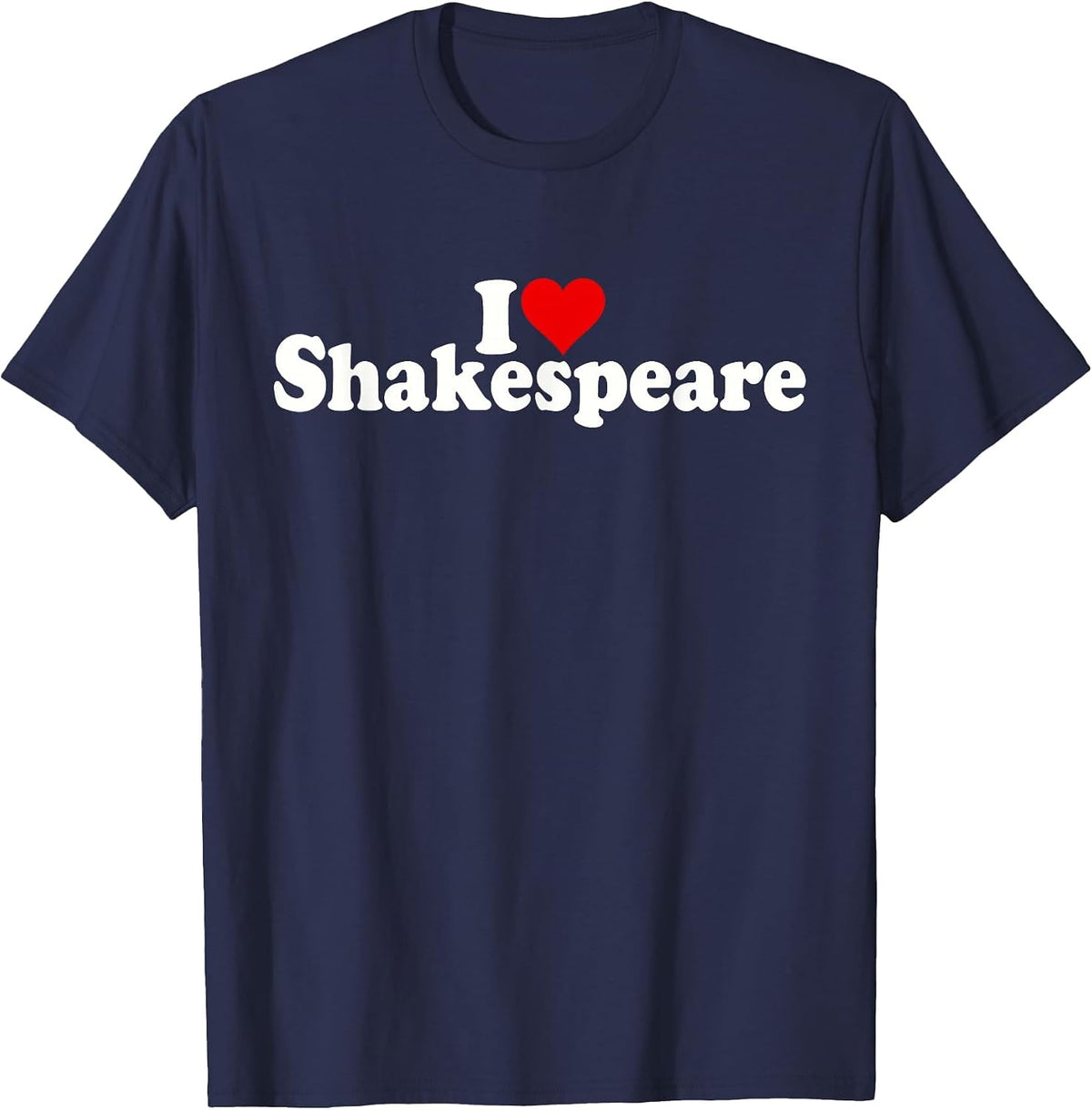 I Love Heart Shakespeare T-Shirt - Navy Blue