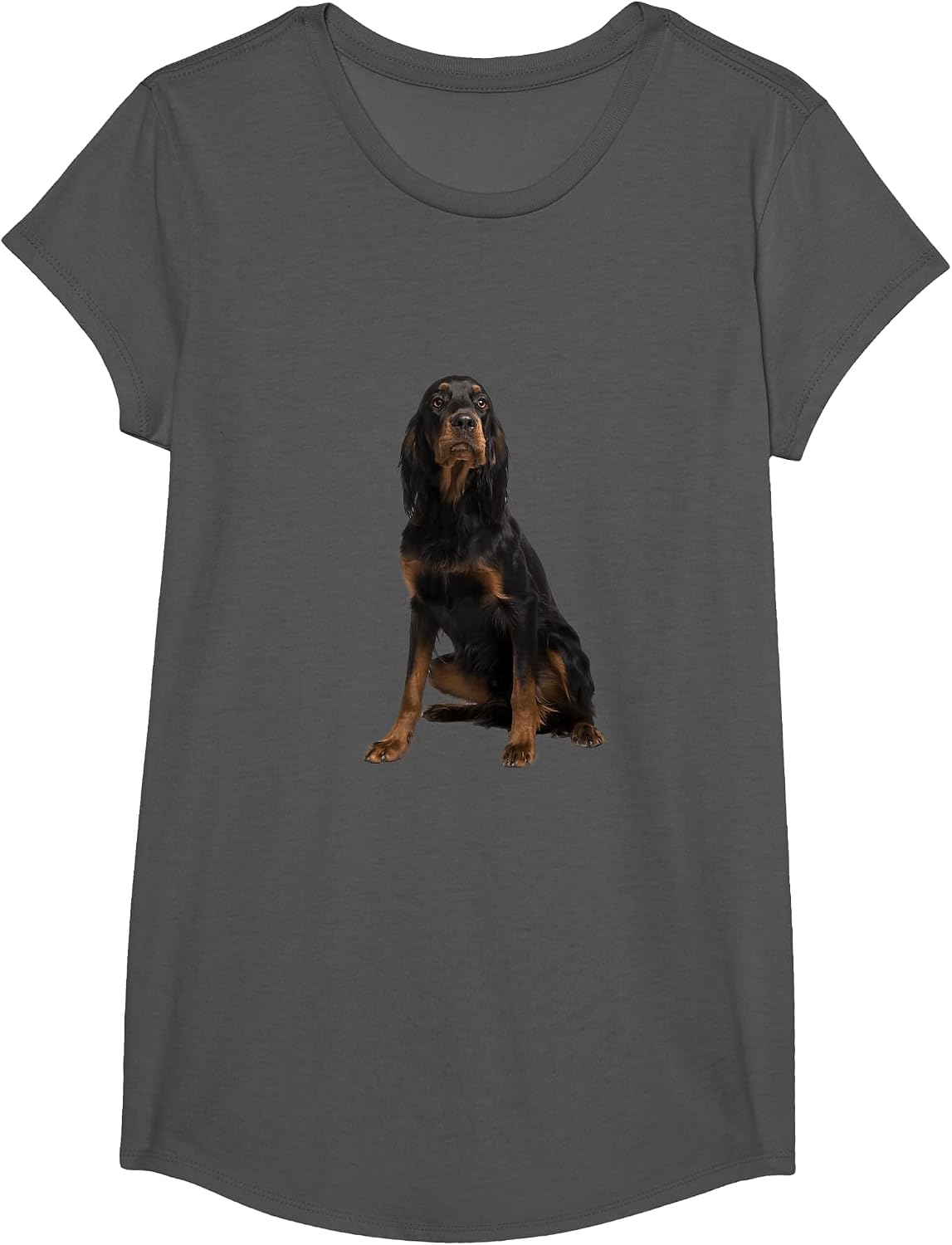 Gordon Setter T-Shirt - Girls Asphalt Grey