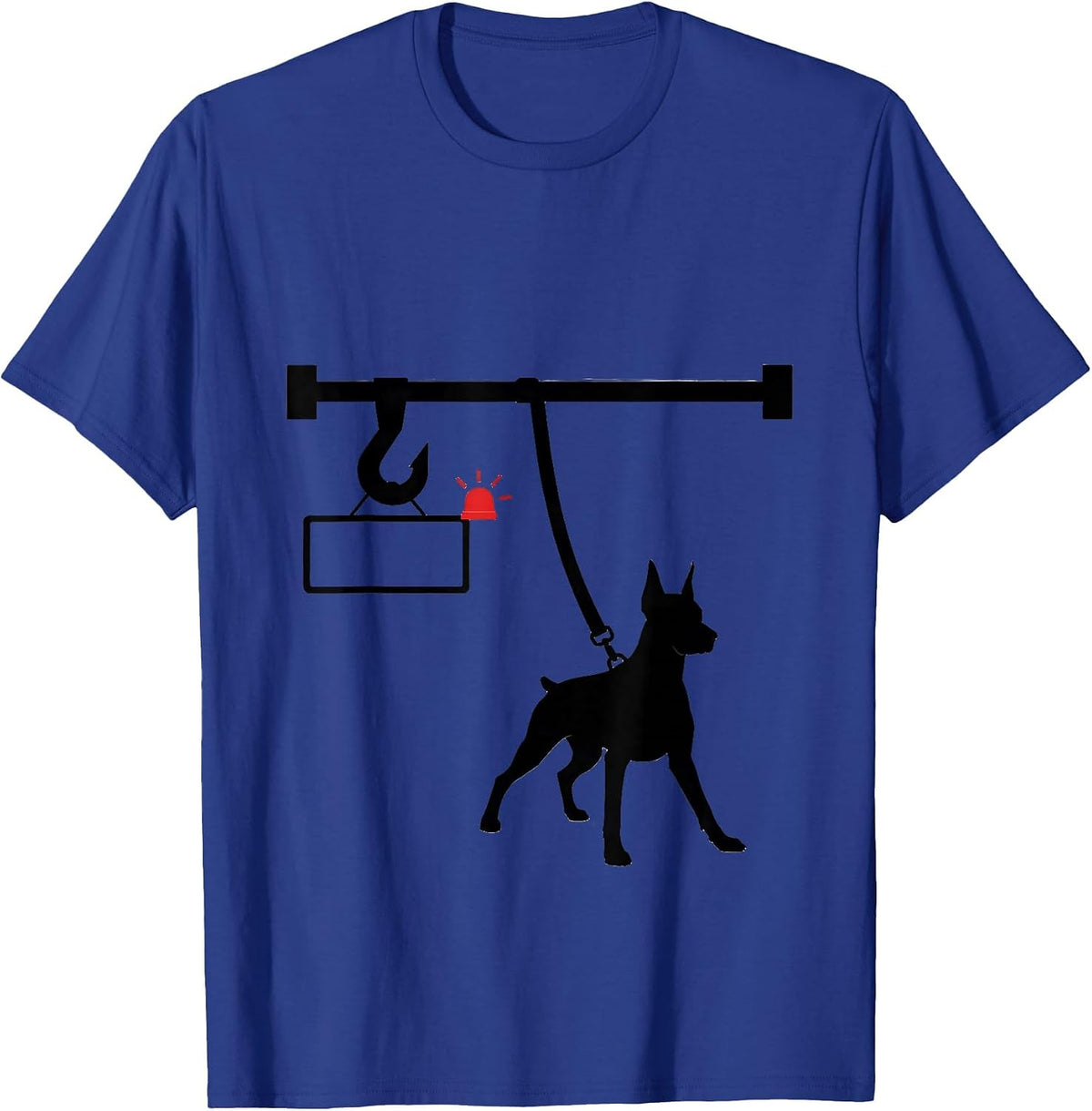 Men's Doberman Hook Rail Funny Dog Lover Gift T-Shirt - Royal Blue