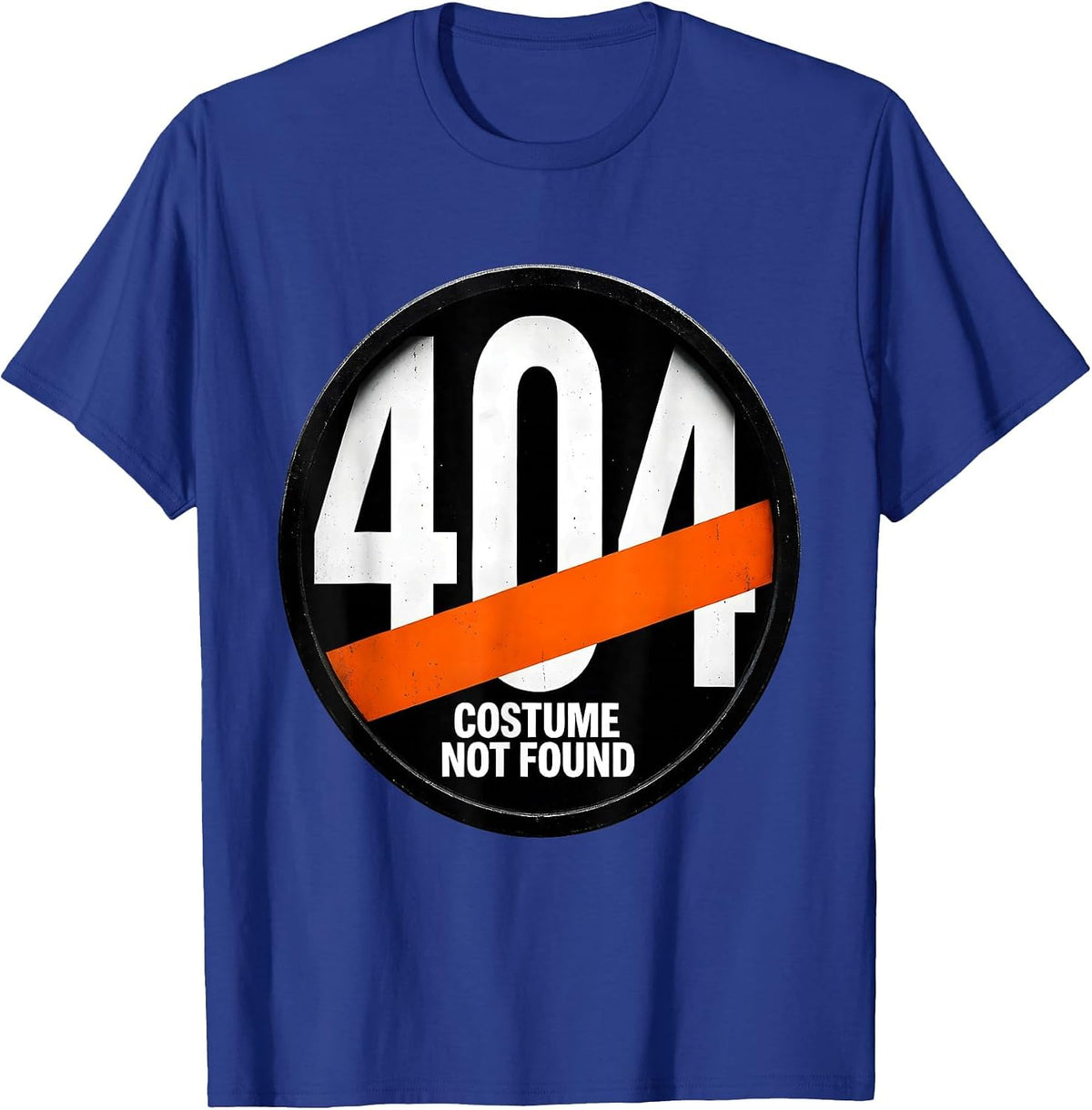 Men's 404 Error Costume Not Found Brutalist Geek Humor Halloween T-Shirt - Royal Blue
