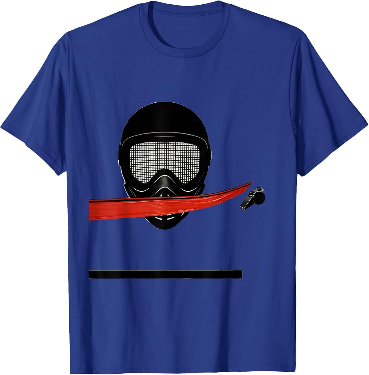 Fencing Mask Minimalist Fencer Sport Humor T-Shirt - Royal Blue