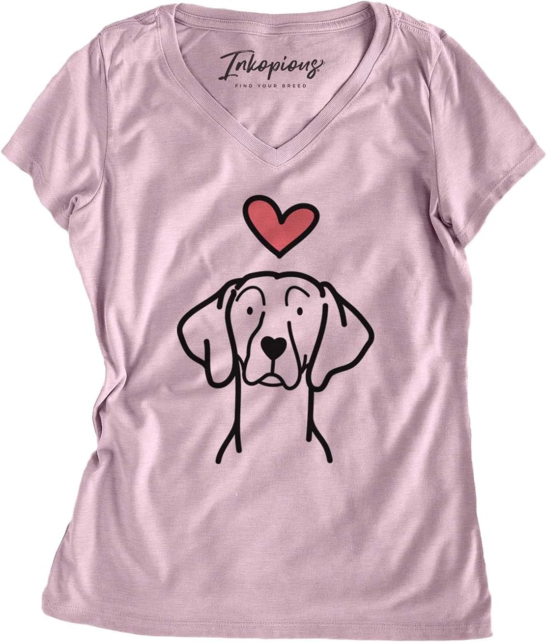 Inkopious Love Always Weimaraner T-Shirt - Lavender V-neck