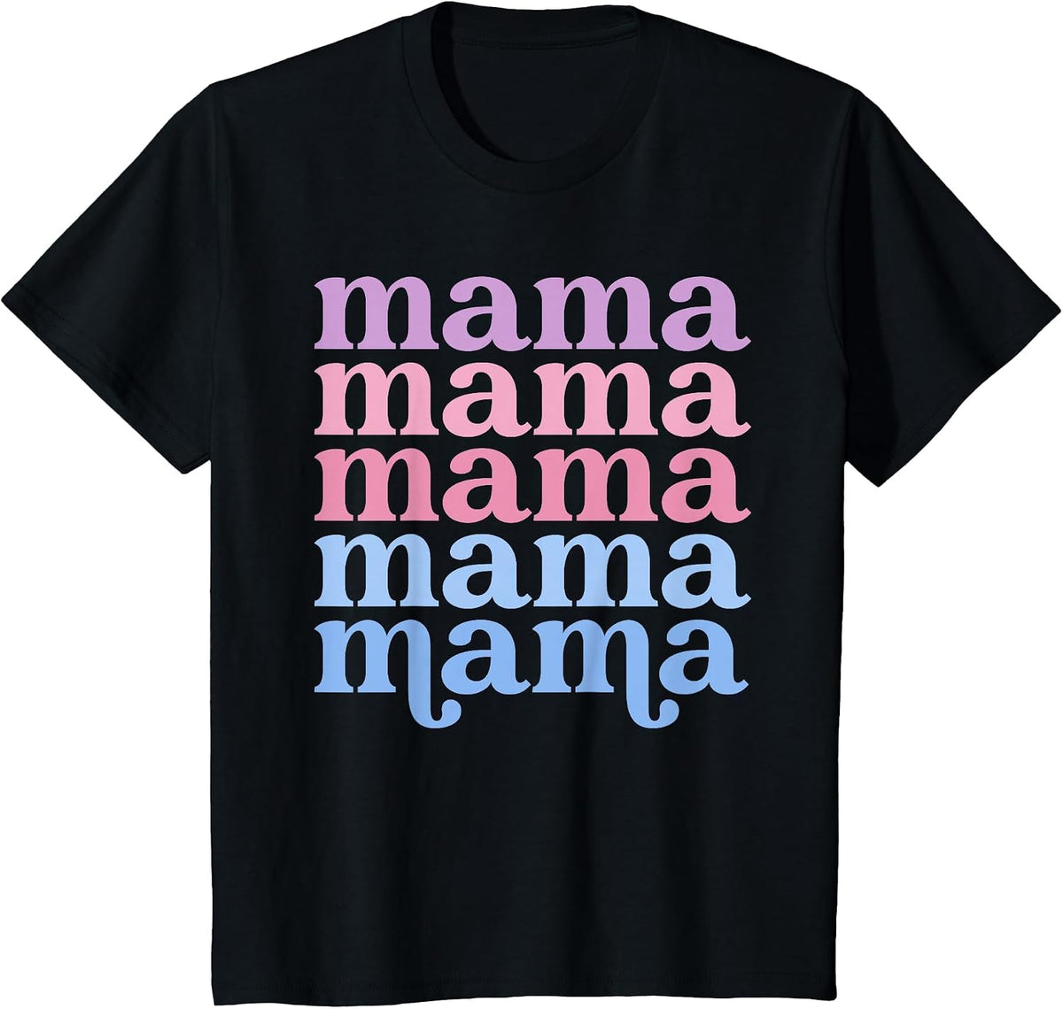 Retro Mama Tee for Women Retro Mom, Mommy for Mothers Day T-Shirt - Black