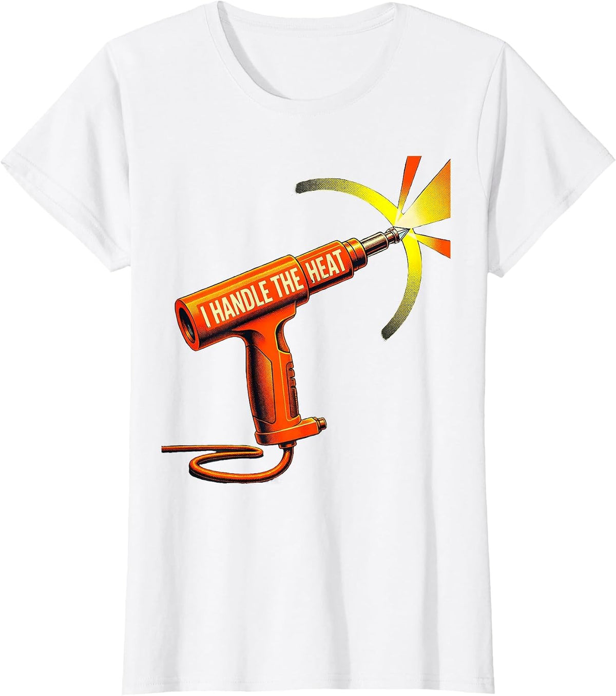 Women's I Handle The Heat Funny TIG Welder Blue Collar Pride T-Shirt - White