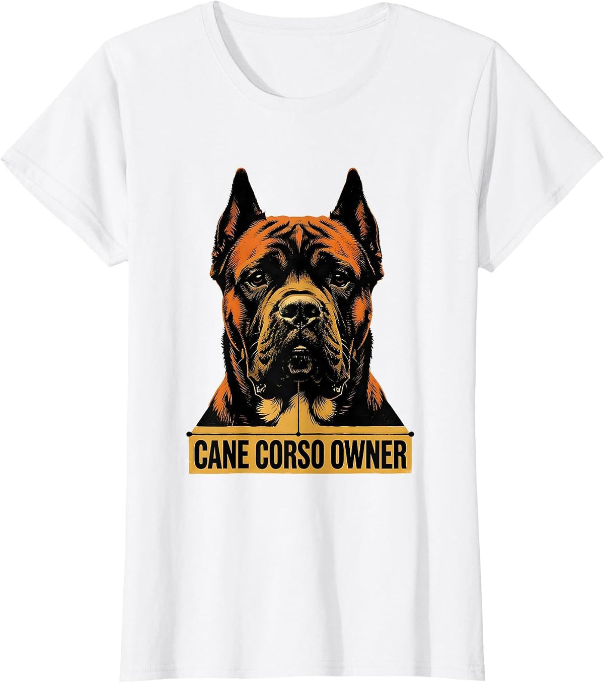 Cane Corso Owner Dog Breed Pride Screenprint Poster Style T-Shirt - White