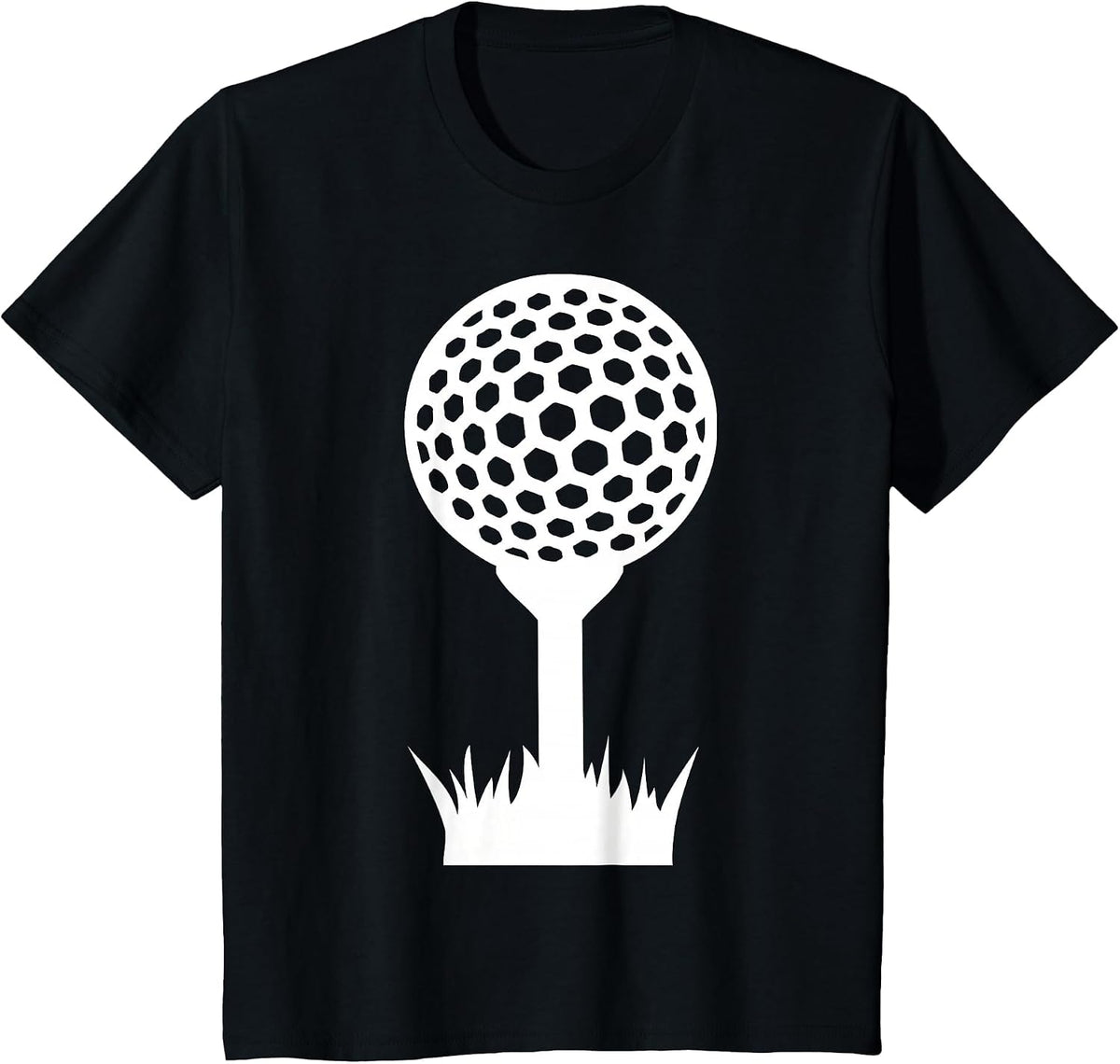 Golf tee with Ball T-Shirt - Black