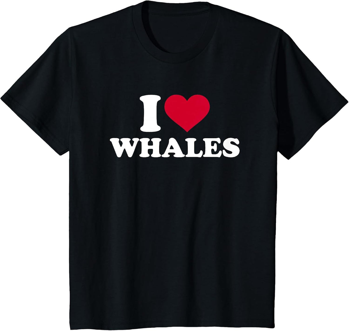 I Love Whales T-Shirt - Black