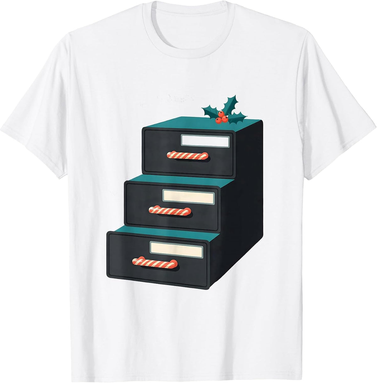 Men's Pharmacy Tech Squad Midcentury Modern Christmas T-Shirt - White