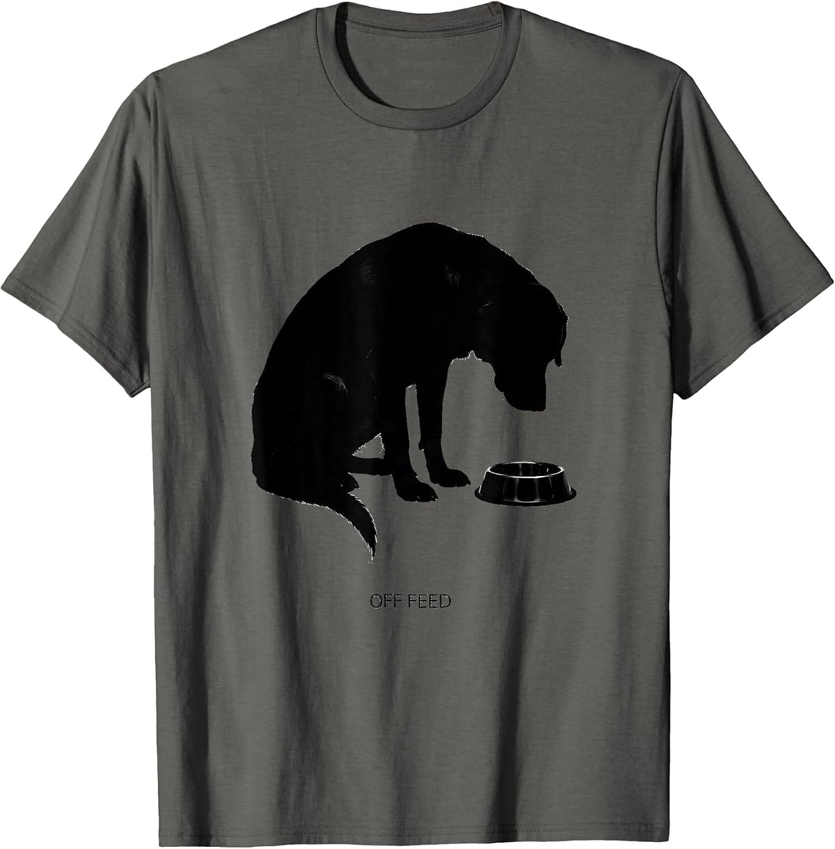 Men's Off Feed Funny Veterinarian Vet Tech Gift Workplace Humor T-Shirt - Asphalt Grey