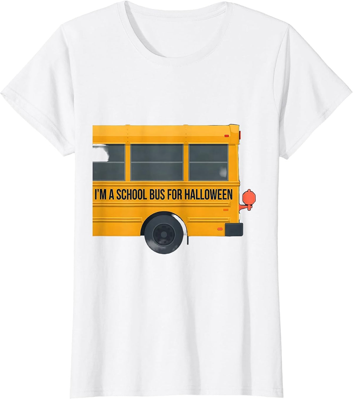 I'm A School Bus For Halloween Funny School Bus Driver T-Shirt - White