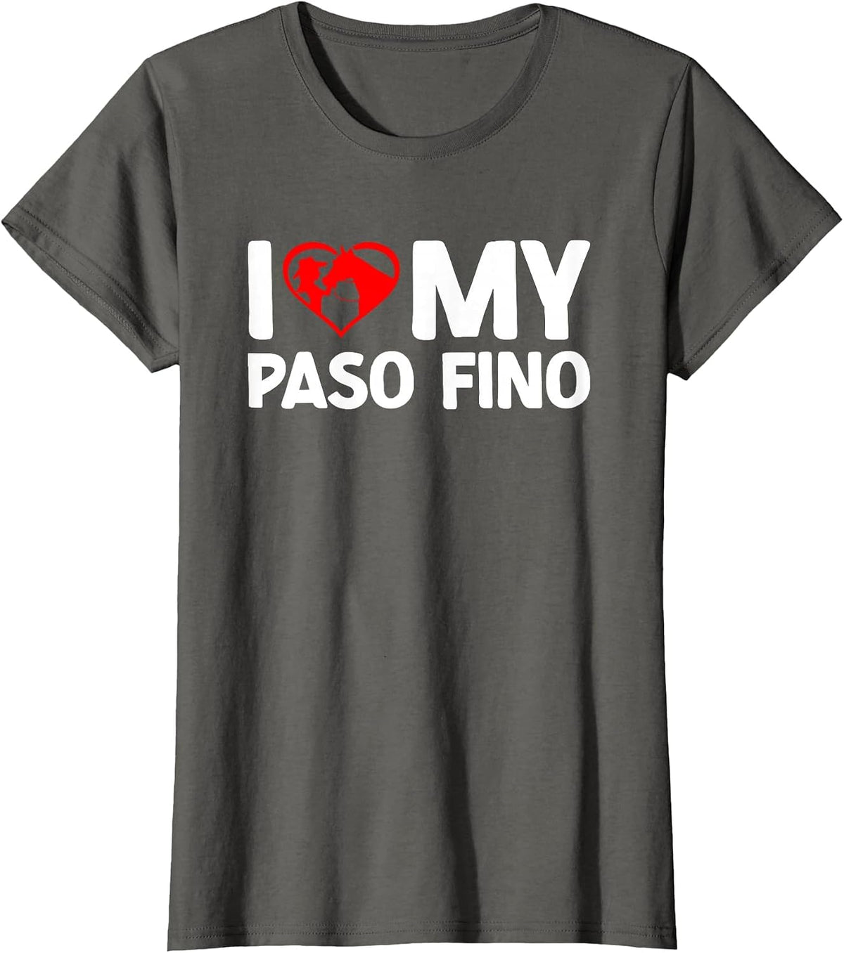 I Love My Paso Fino Horse Horseback Riding T-Shirt - Asphalt Grey