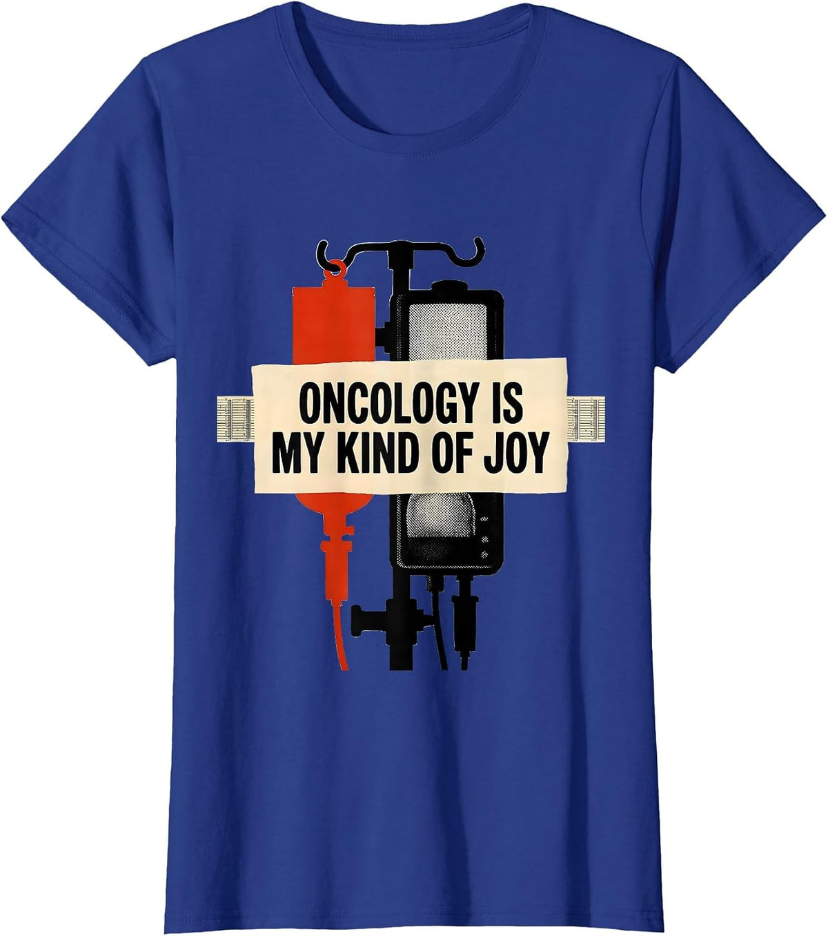 Women's Oncology Is My Kind of Joy Screenprint Nurse Appreciation T-Shirt - Royal Blue