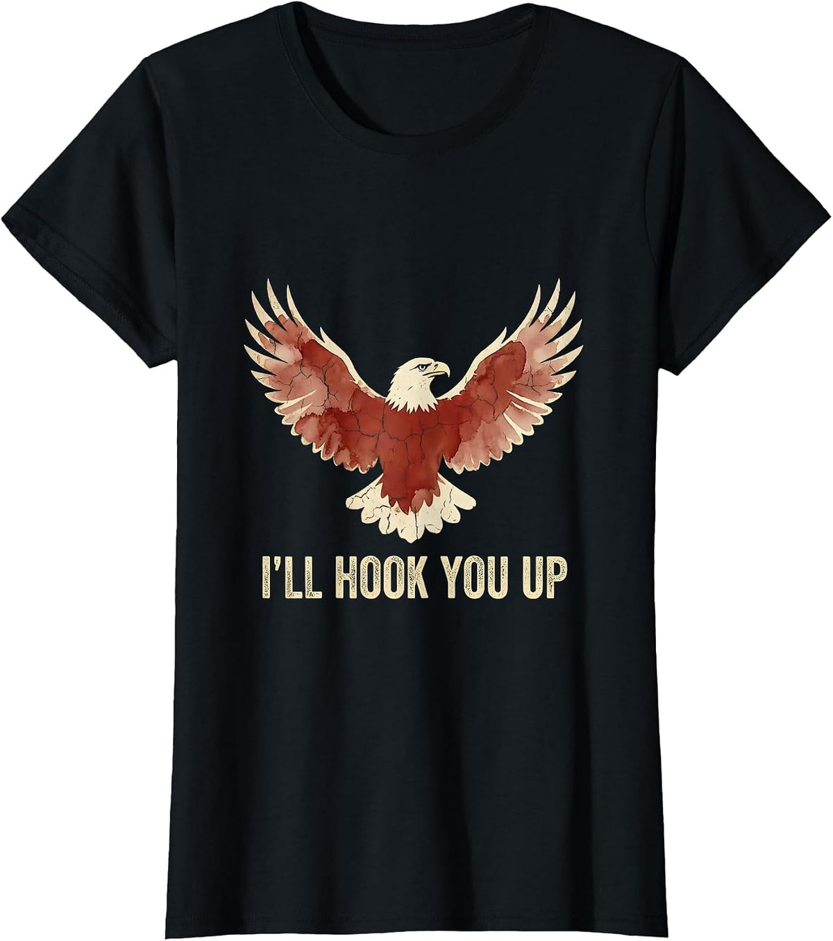 Women's I Cant But I Know A Guy Hook You Up Design T-Shirt - Black