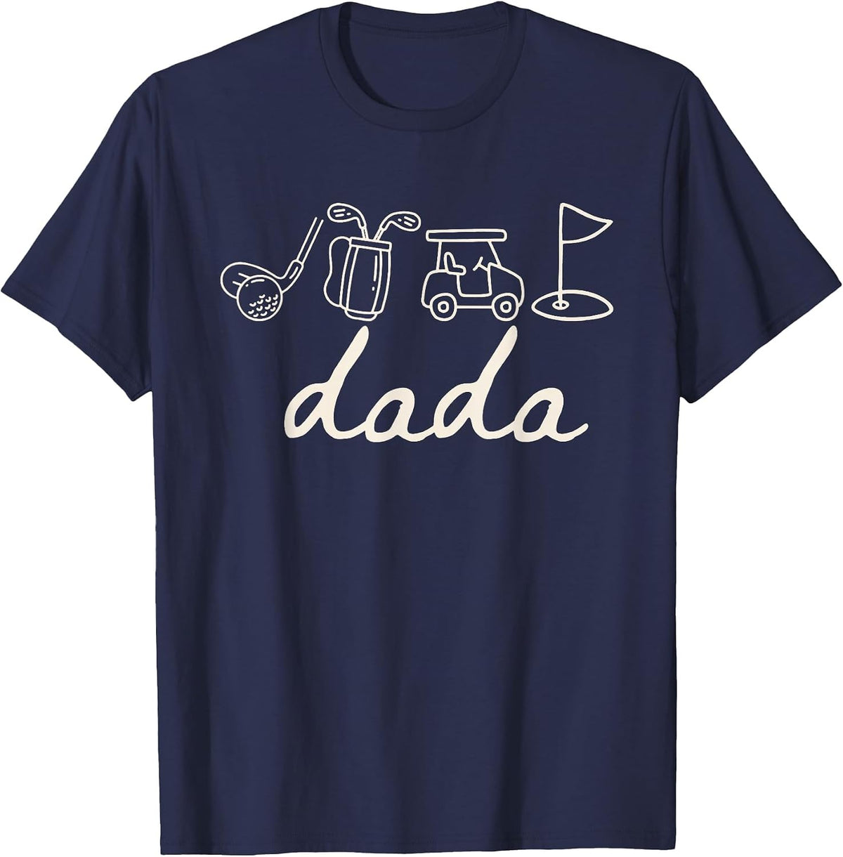 Dada of The Birthday Boy Hole in One Golf Sport Matching T-Shirt - Navy Blue