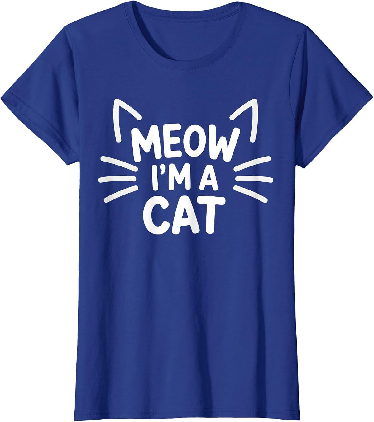 Meow I'm A Cat - Halloween Costume Men Women Girls Kids T-Shirt - Royal Blue
