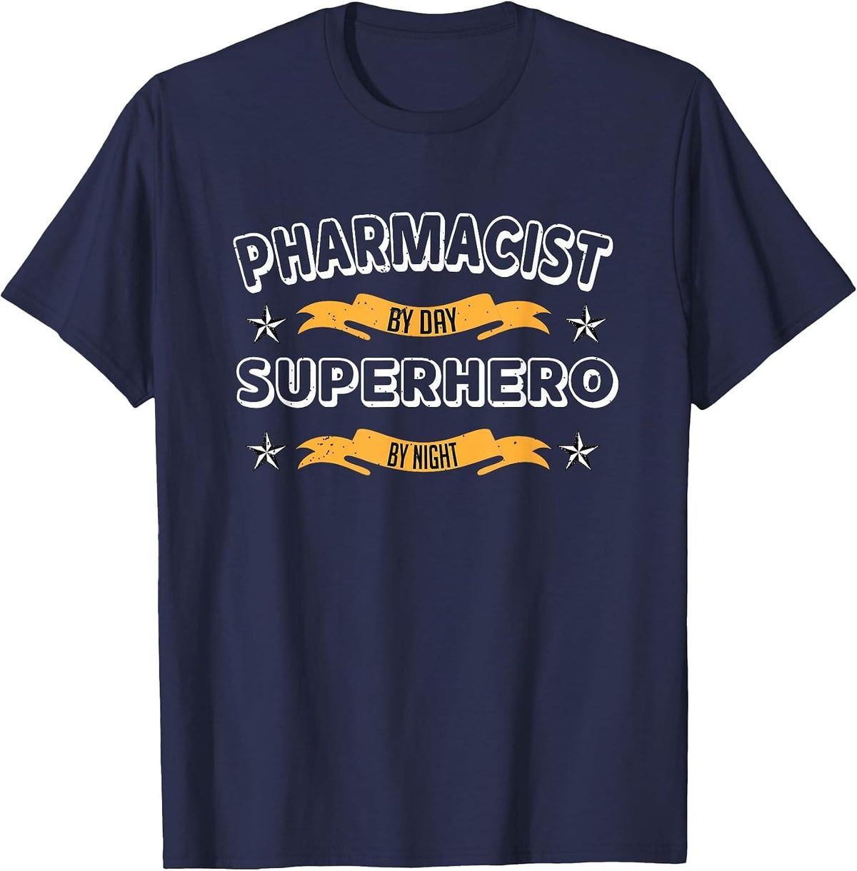 Pharmacist by Day Superhero by Night T-Shirt T-Shirt - Navy Blue