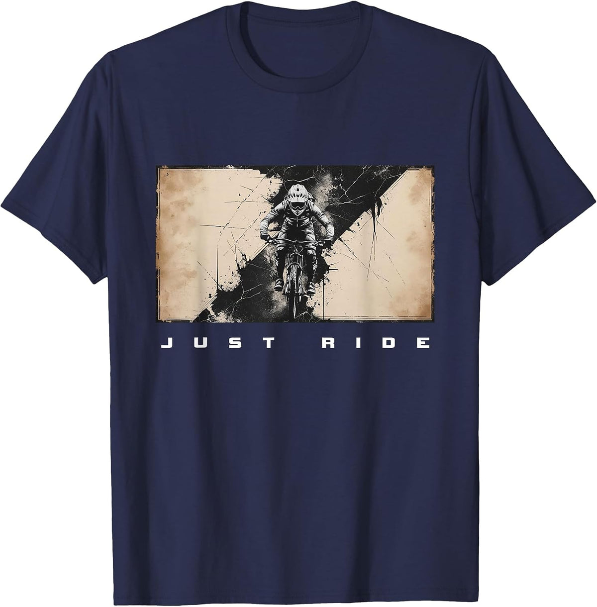 MTB Mountain Bike T-Shirt - Navy Blue