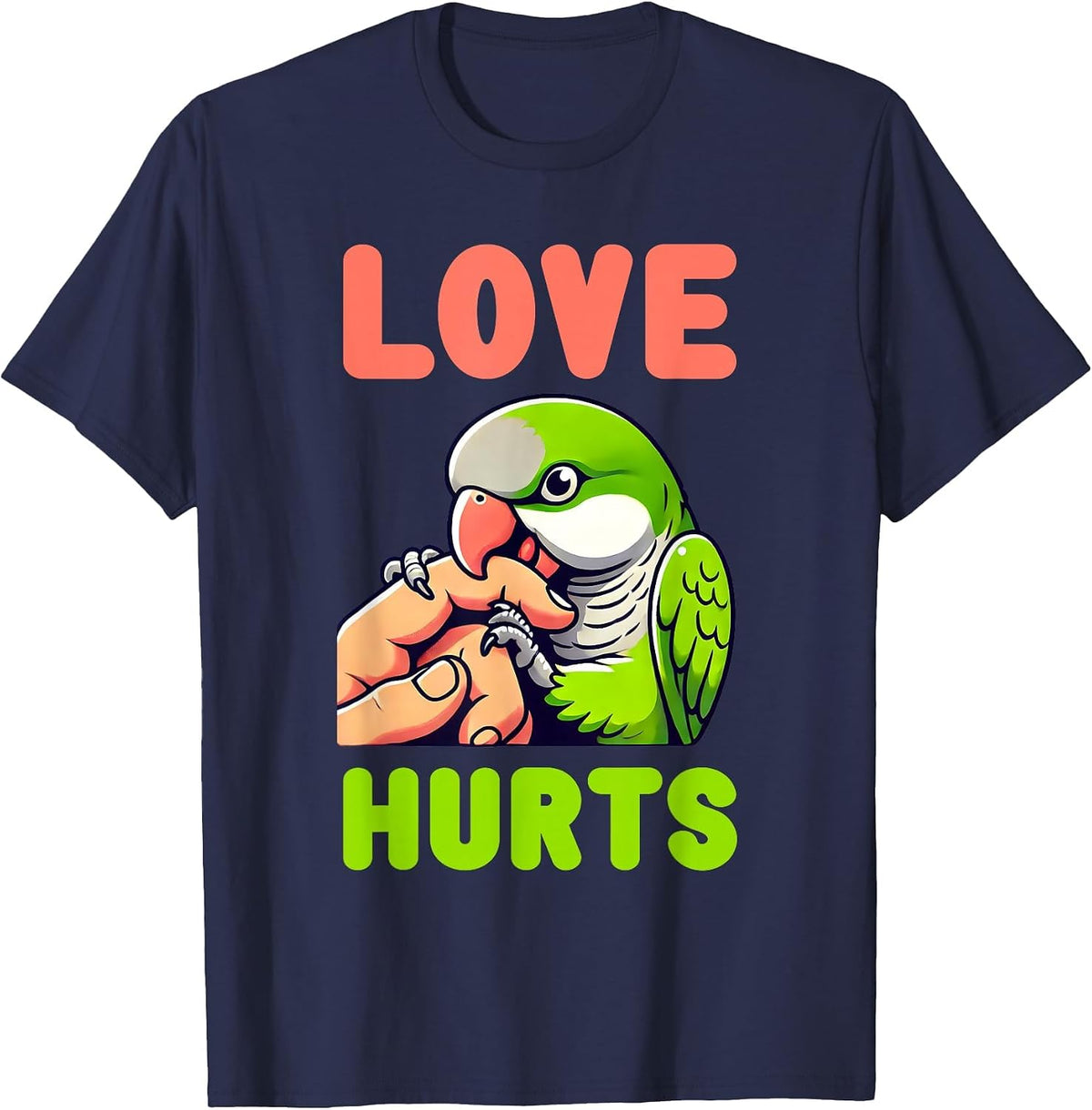 Monk Parrots Funny Bird Lover Design Men Women Quaker Parrot T-Shirt - Navy Blue