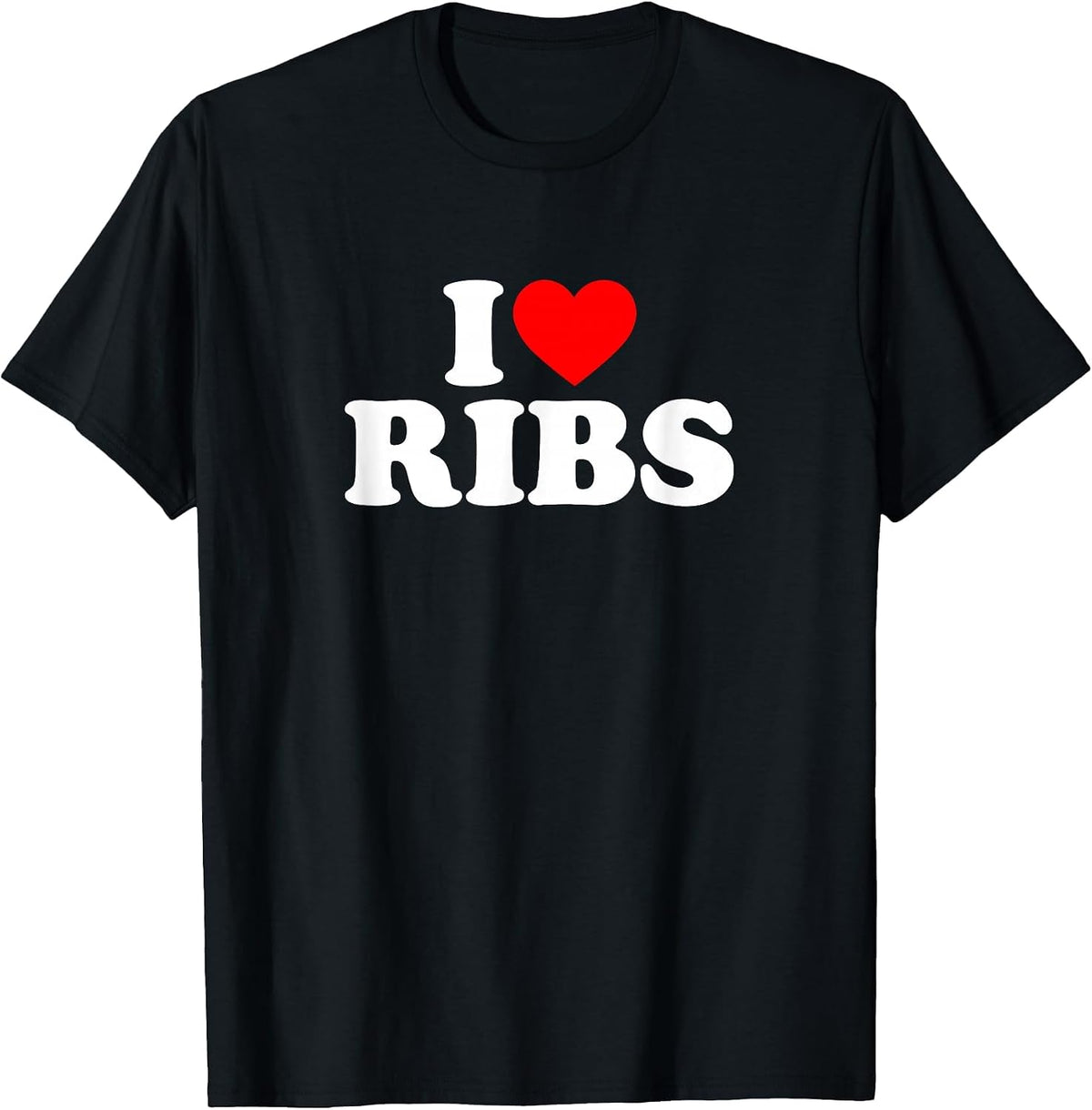 I Love Ribs T-Shirt - Black