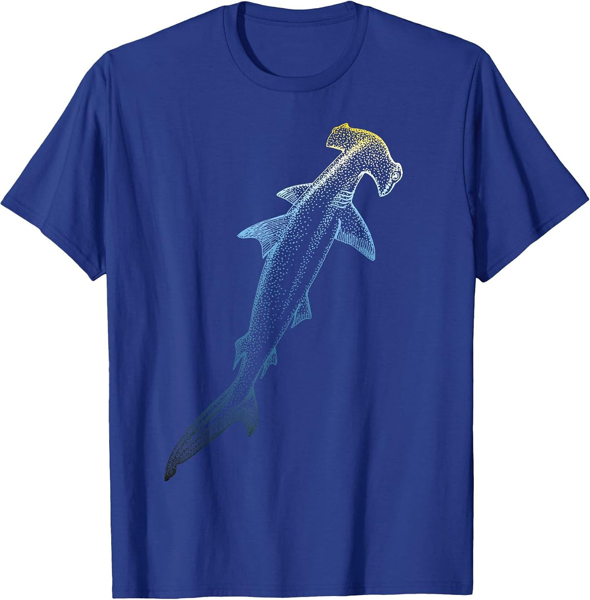 Beautiful Colors Swimming Hammerhead Shark Lovers T-Shirt - Royal Blue