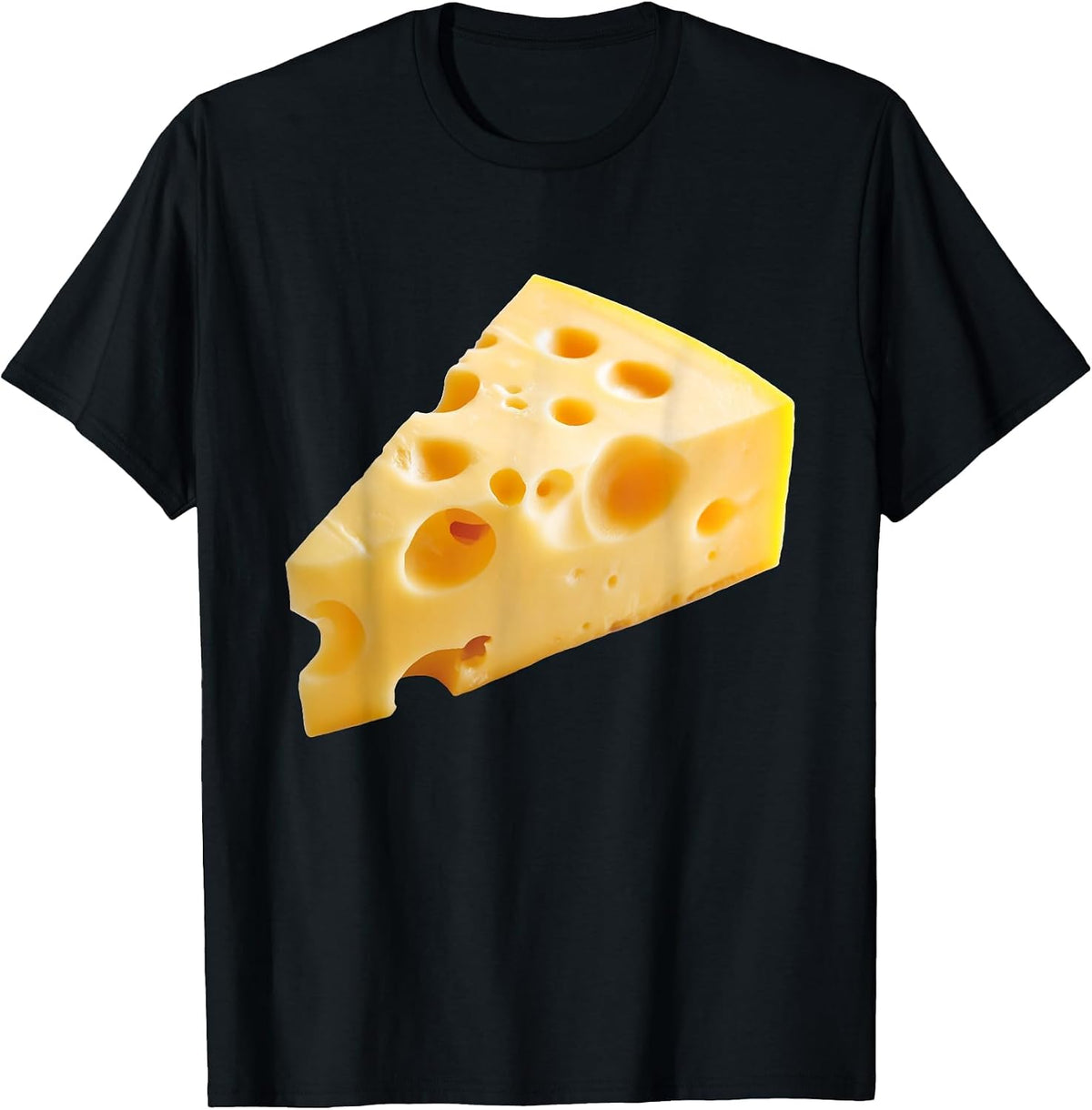 Cheese Lover Graphic Halloween Funny Food Costume T-Shirt - Black