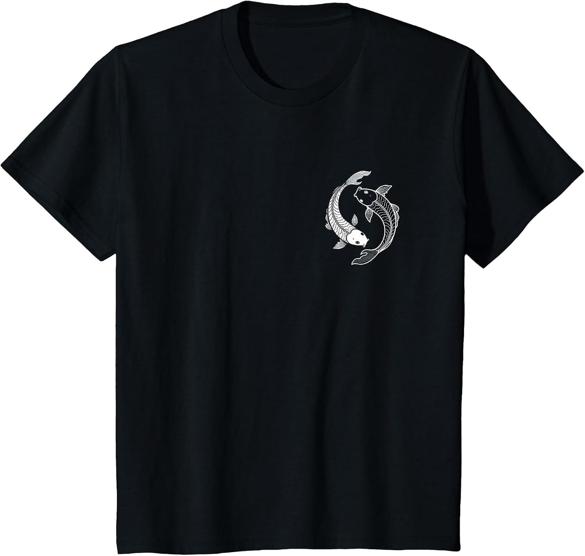 Yin Yang Koi Fish T-Shirt - Black