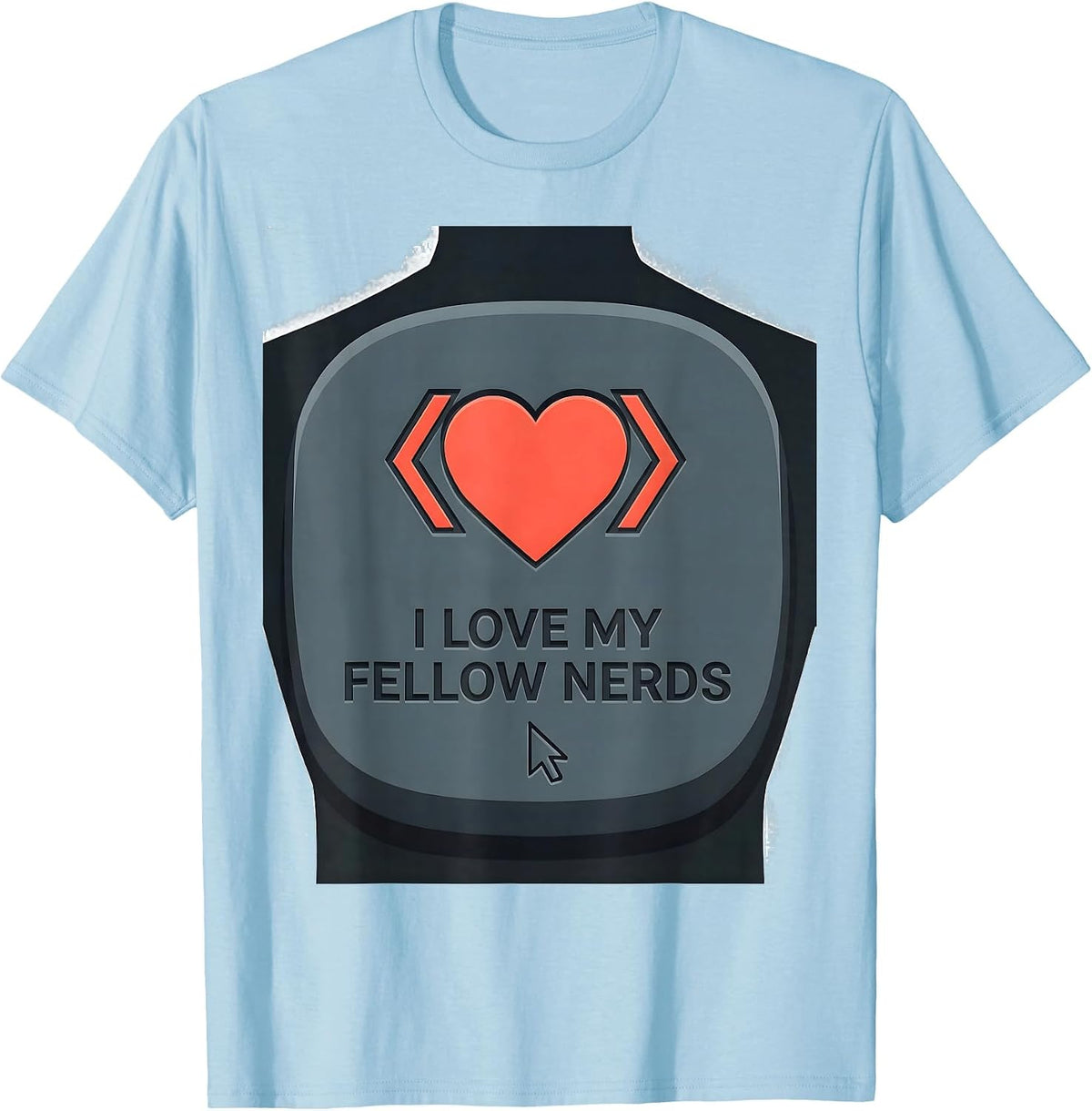 Men's I Love My Fellow Nerds Funny Linux Tech Nerd Programmer Geek T-Shirt - Baby Blue