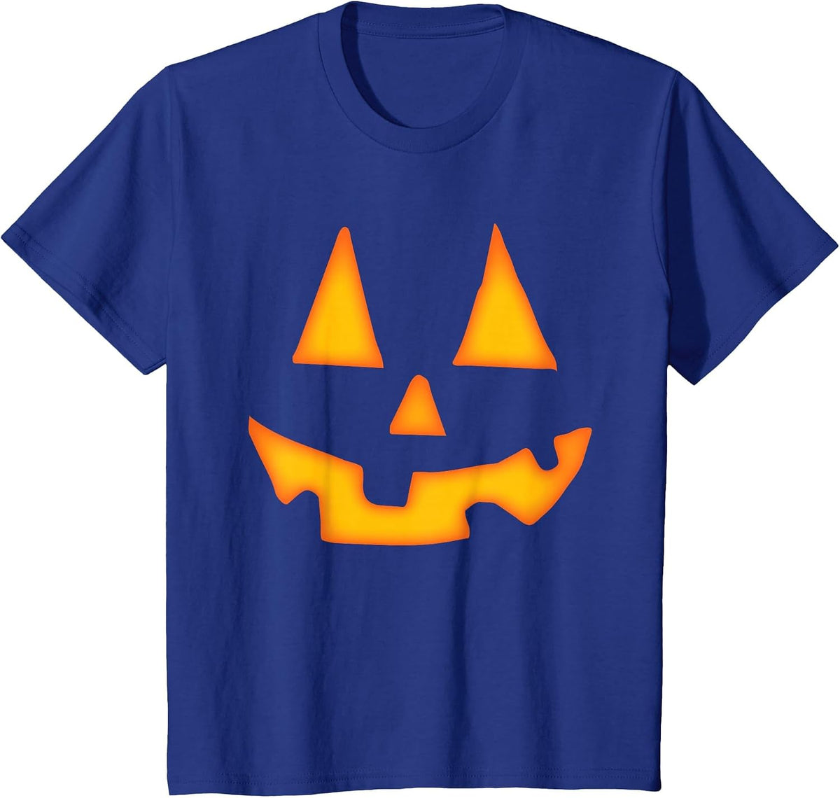 Pumpkin Halloween for Men Women Jack O Lantern Face T-Shirt - Royal Blue