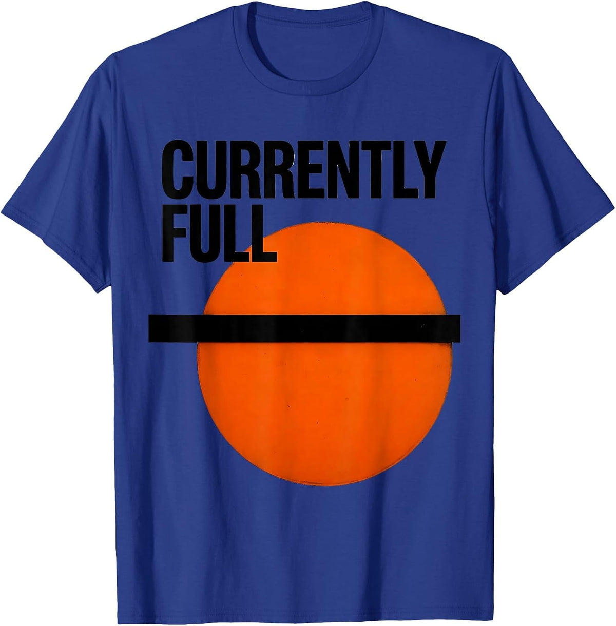 Currently Full Brutalist Lunar Cycle Astronomy Astrology T-Shirt - Royal Blue