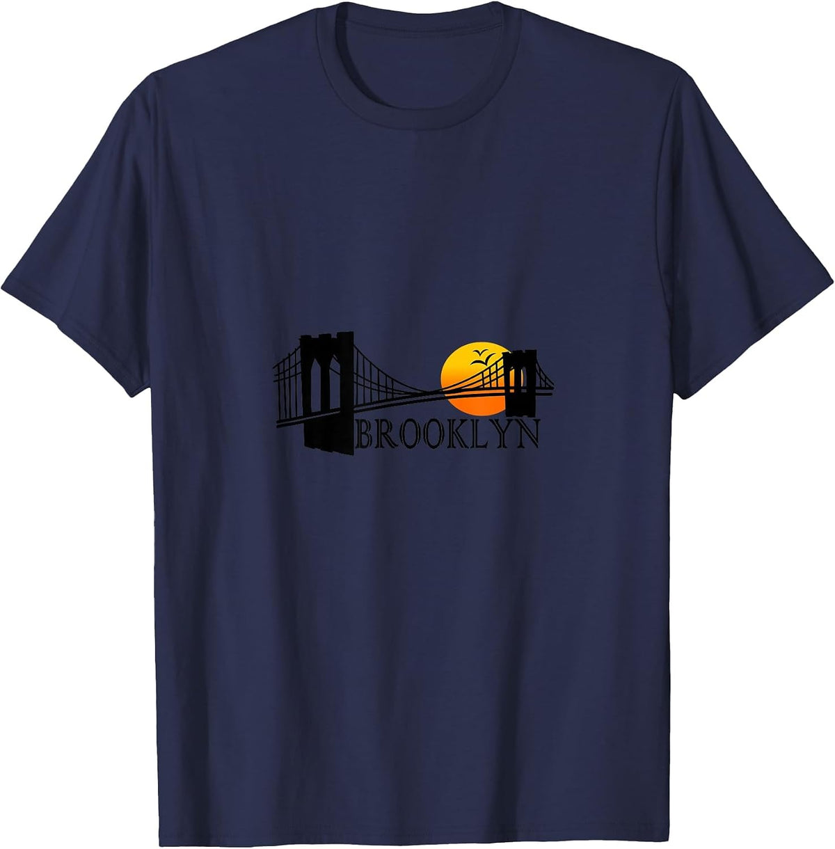 Brooklyn Bridge Sunset T-Shirt - Navy Blue