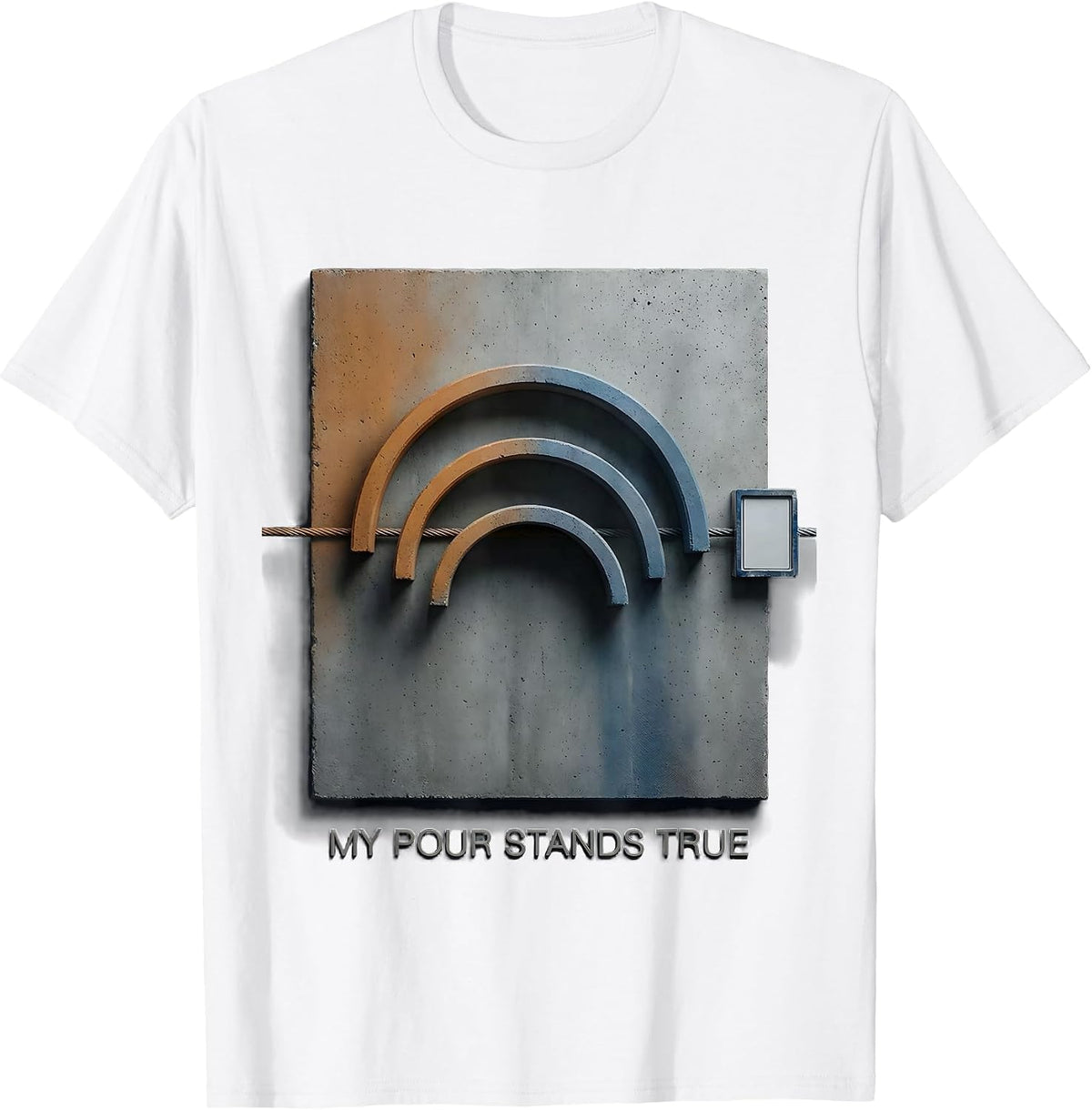 Men's My Pour Stands True Swiss International Funny Crane Operator T-Shirt - White